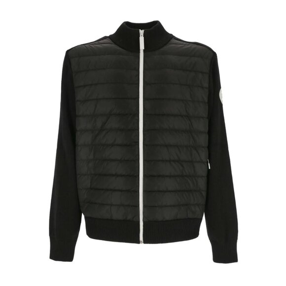 NWT Canada Goose Men's Hybridge Knit Jacket In Black Quilted Padded Panel Zip Up - Picture 1 of 8